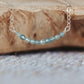 BABY BLUE AQUAMARINE CRYSTAL BEADED BAR NECKLACE