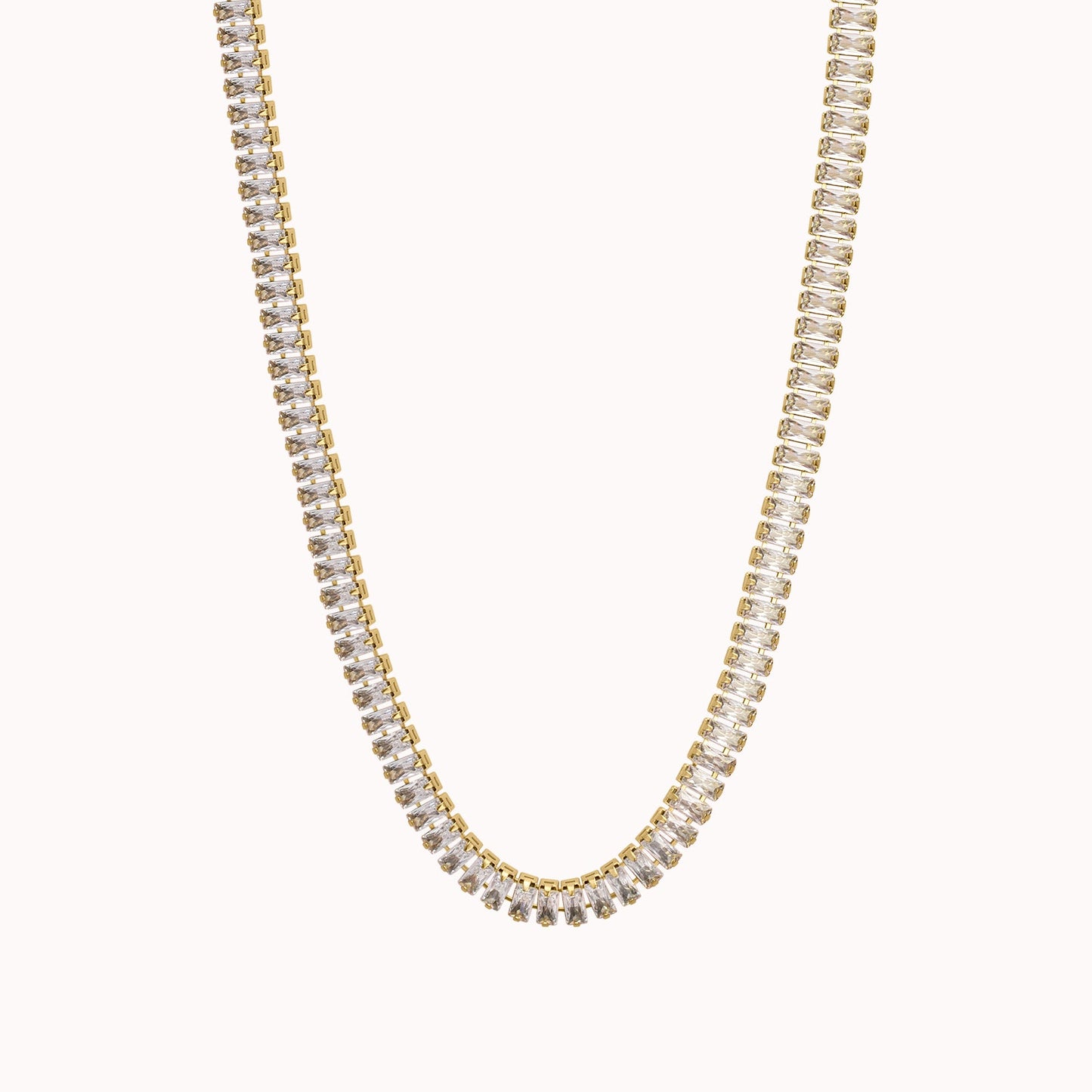 BAGUETTE TENNIS NECKLACE