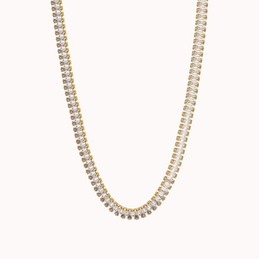 BAGUETTE TENNIS NECKLACE