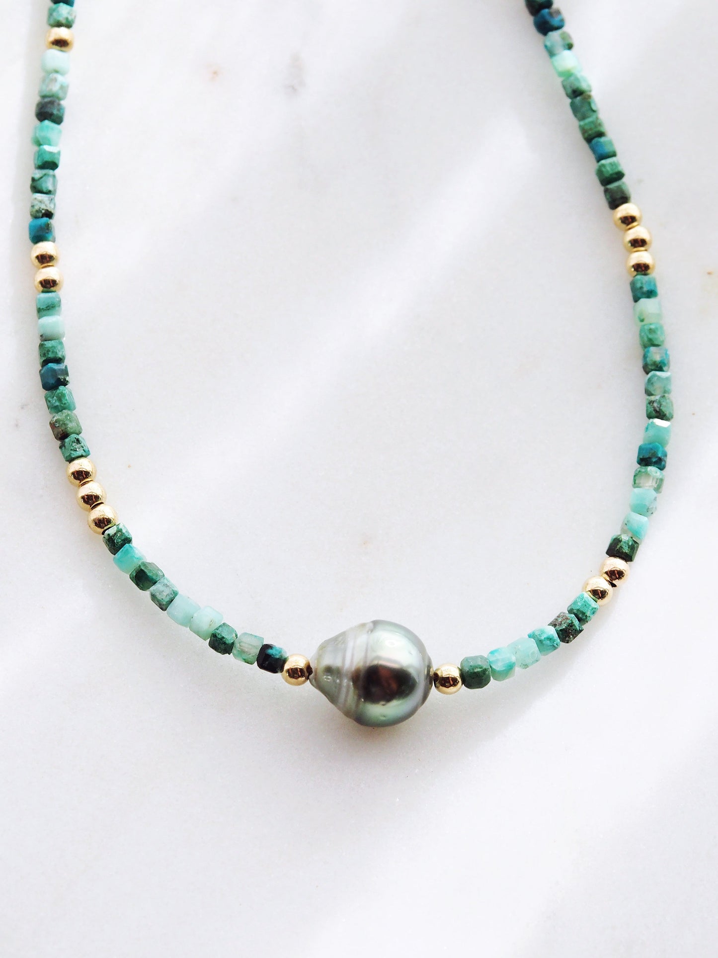 TAHITIAN PEARL AND GEMSTONE NECKLACE - IOLANA