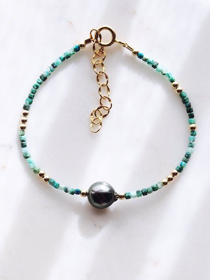 TAHITIAN PEARL AND GEMSTONE BRACELET - IOLANA