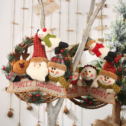 CHRISTMAS DOLL WREATH ORNAMENT-Thriftique Marketplace