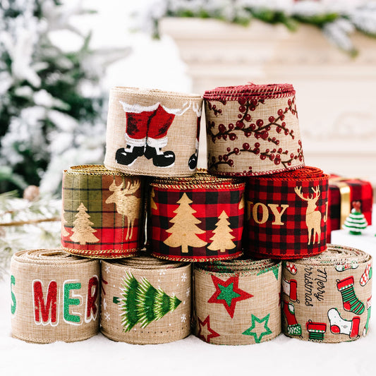 CHRISTMAS POLYESTER RIBBON-Thriftique Marketplace