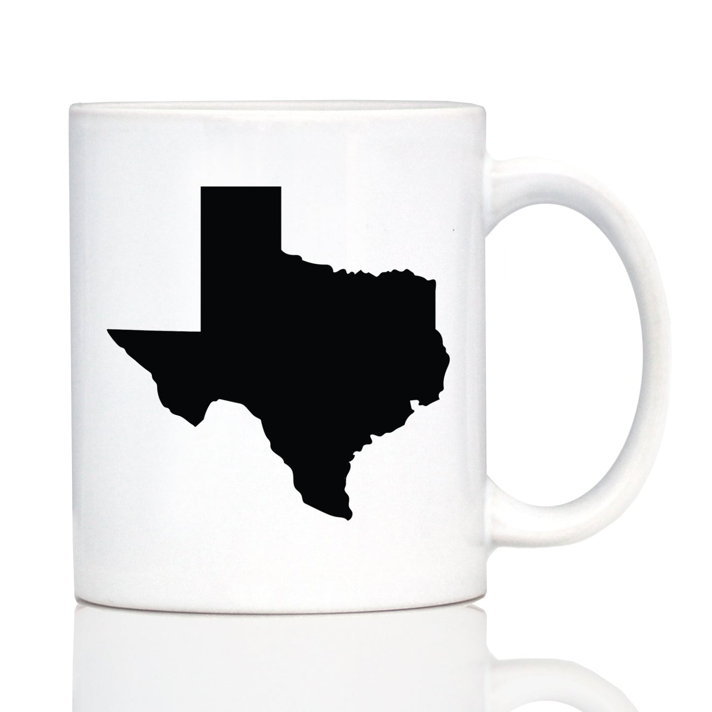 TEXAS STATE OUTLINE COFFEE MUG - STATE THEMED DRINKING DECOR AND GIFTS FOR TEXANS