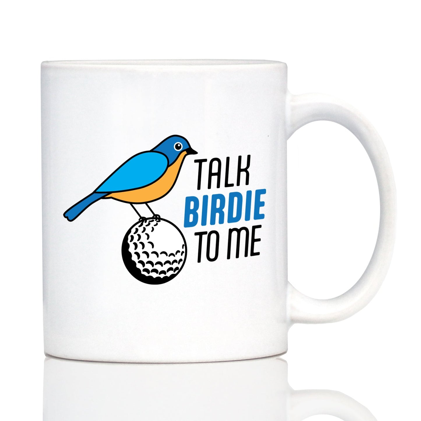 TALK BIRDIE COFFEE MUG FUNNY GOLF GIFTS WHITE CERAMIC COFFEE CUP