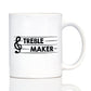 TREBLE MAKER COFFEE MUG - FUNNY MUSICIAN GIFTS FOR WOMEN AND MEN - FUN UNIQUE MUSICAL DECOR