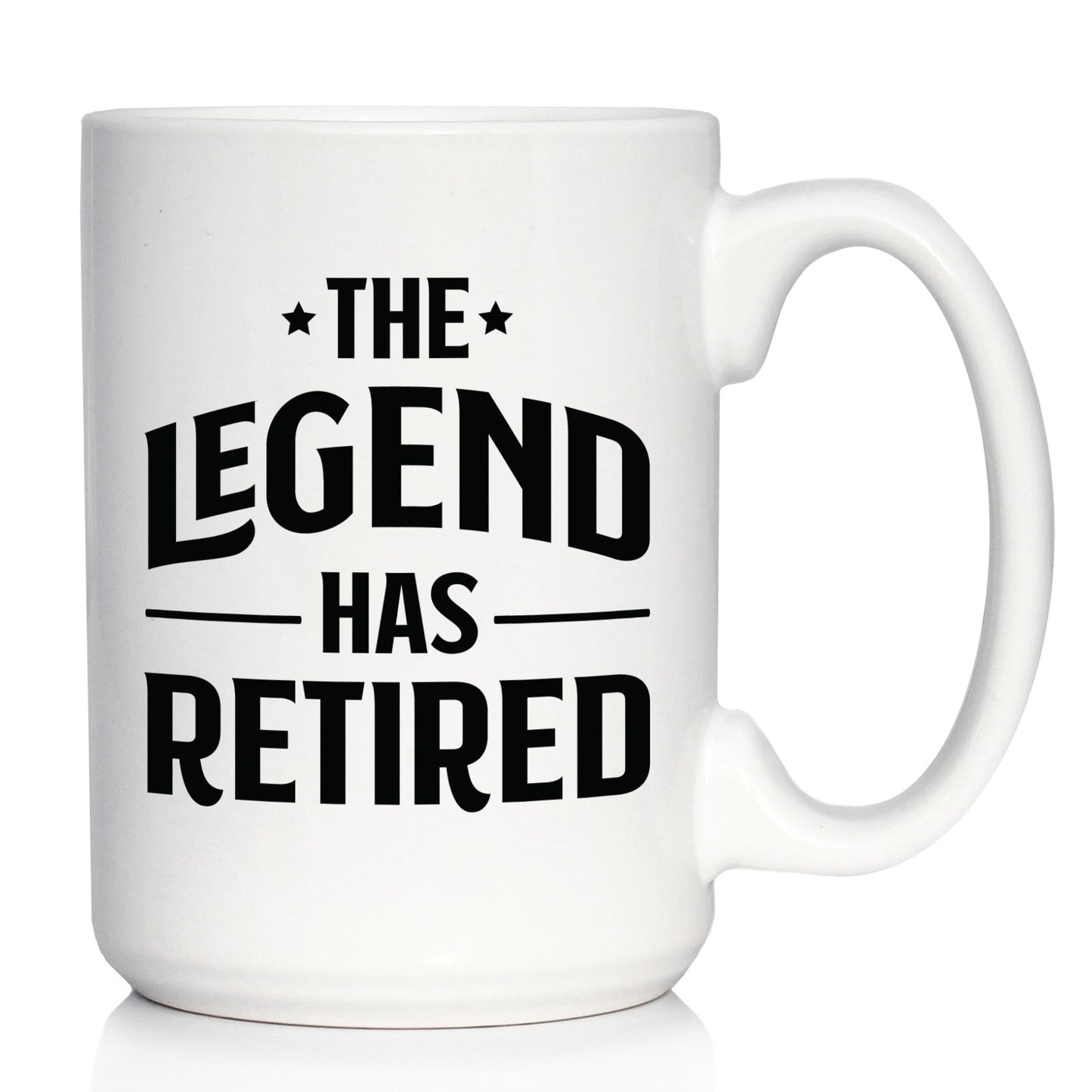 THE LEGEND HAS RETIRED - FUNNY COFFEE MUG RETIREMENT GIFT FOR BOSS OR COWORKERS - LARGE 15 OZ CERAMIC COFFEE CUP…