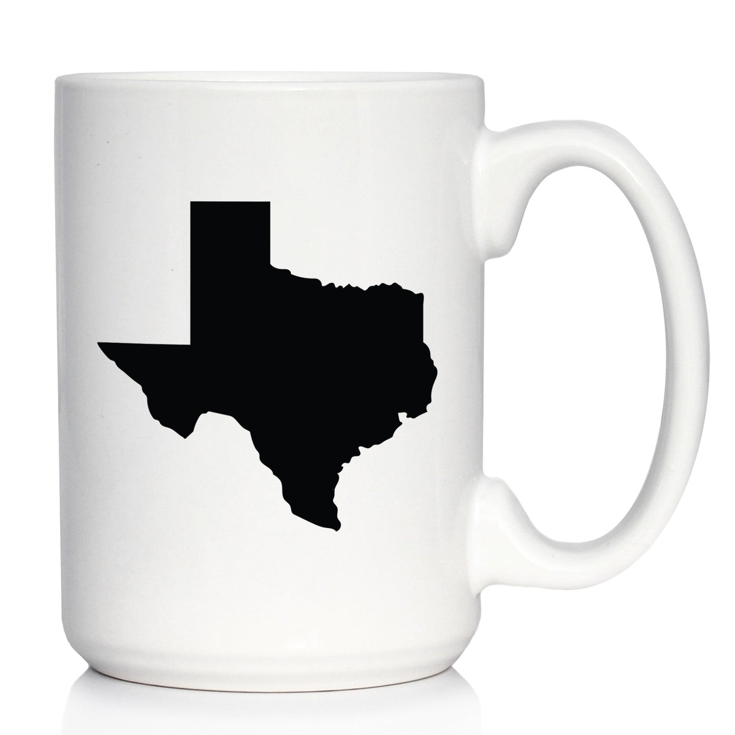 TEXAS STATE OUTLINE COFFEE MUG - STATE THEMED DRINKING DECOR AND GIFTS FOR TEXANS
