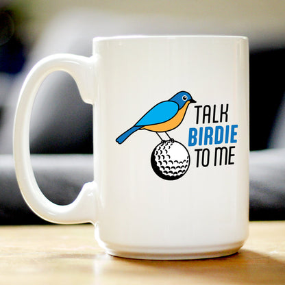 TALK BIRDIE COFFEE MUG FUNNY GOLF GIFTS WHITE CERAMIC COFFEE CUP