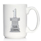 1 YEAR STRONG COFFEE MUG GIFTS 1ST ANNIVERSARY PARTY DECOR WHITE CERAMIC COFFEE CUP