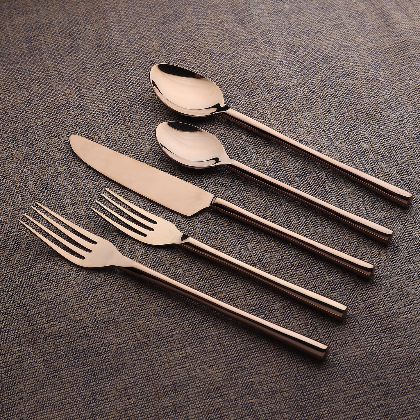CAMELLIA PVD FLATWARE, 5-PC. PLACE SETTING