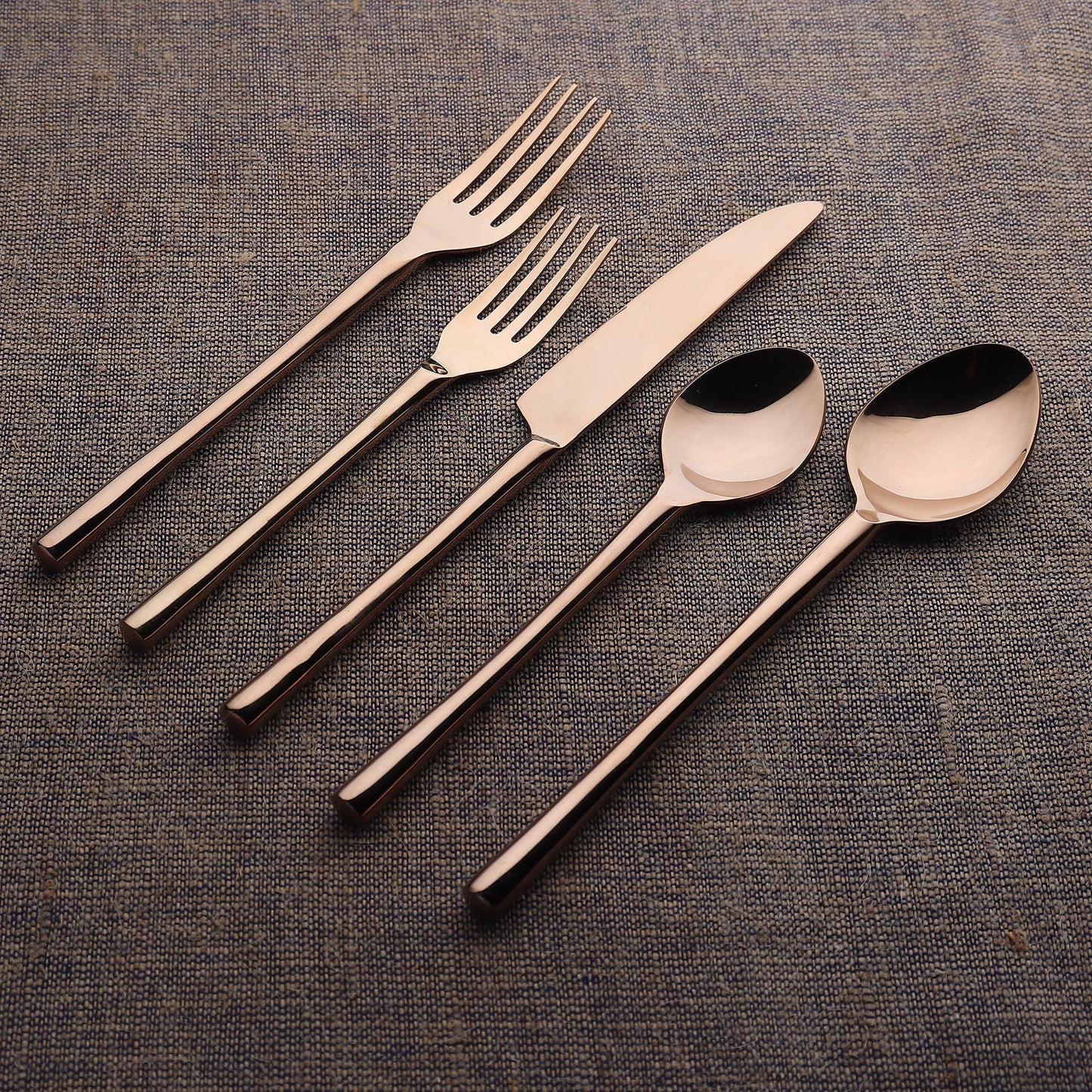 CAMELLIA PVD FLATWARE, 5-PC. PLACE SETTING