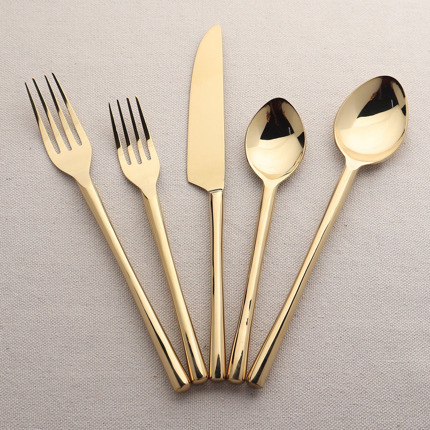 CAMELLIA PVD FLATWARE, 5-PC. PLACE SETTING