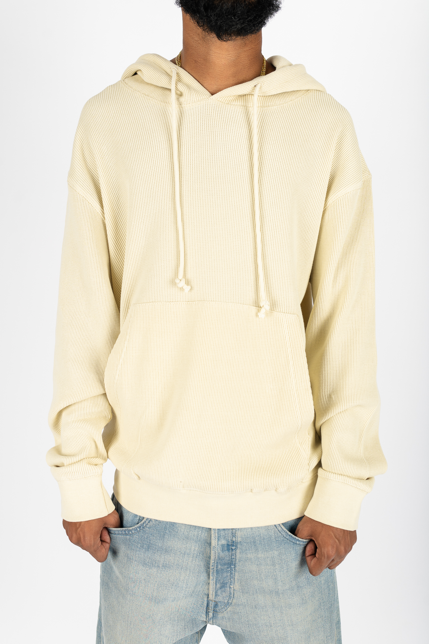 042 CLOTHING WAFFLE KNIT HOODIE