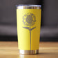 SUNFLOWER - INSULATED COFFEE TUMBLER CUP WITH SLIDING LID - STAINLESS STEEL INSULATED MUG - FLOWER DÉCOR GIFTS