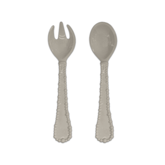 TAUPE SALAD SERVERS - JOKE