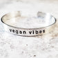 VEGAN VIBES STACKING CUFF BRACELET
