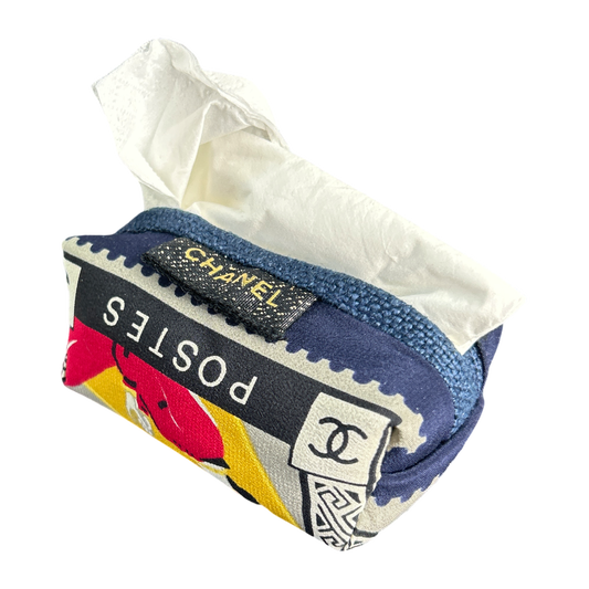 STAMPS OF THE WORLD VINTAGE SCARF TRAVEL TISSUE POUCH