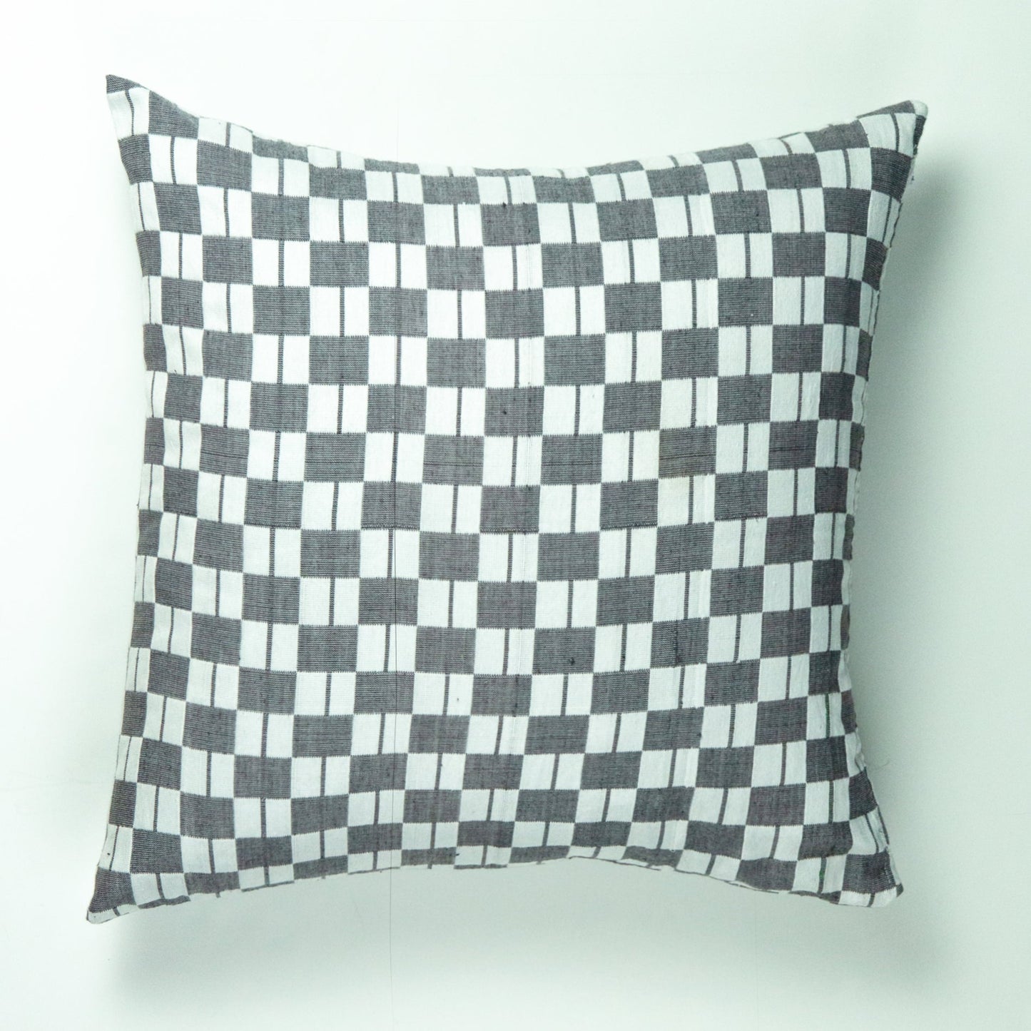 SUJANI PILLOW - BLACK & WHITE CHECKERED PILLOW