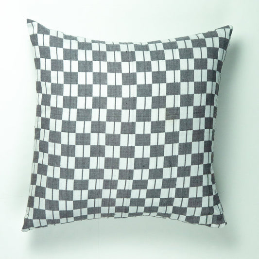 SUJANI PILLOW - BLACK & WHITE CHECKERED PILLOW