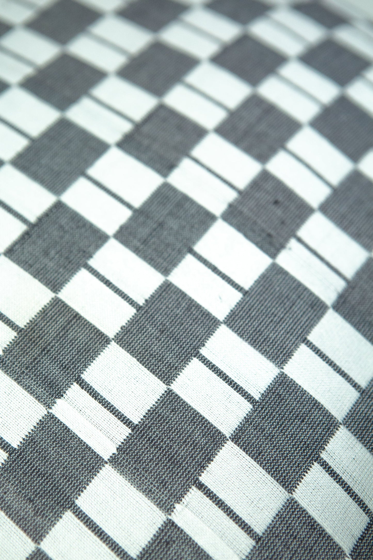 SUJANI PILLOW - BLACK & WHITE CHECKERED PILLOW