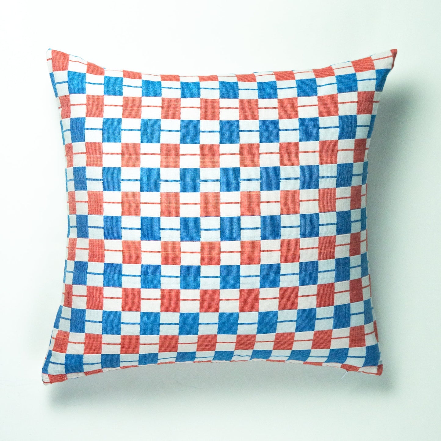 SUJANI PILLOW - RED & BLUE CHECKERED