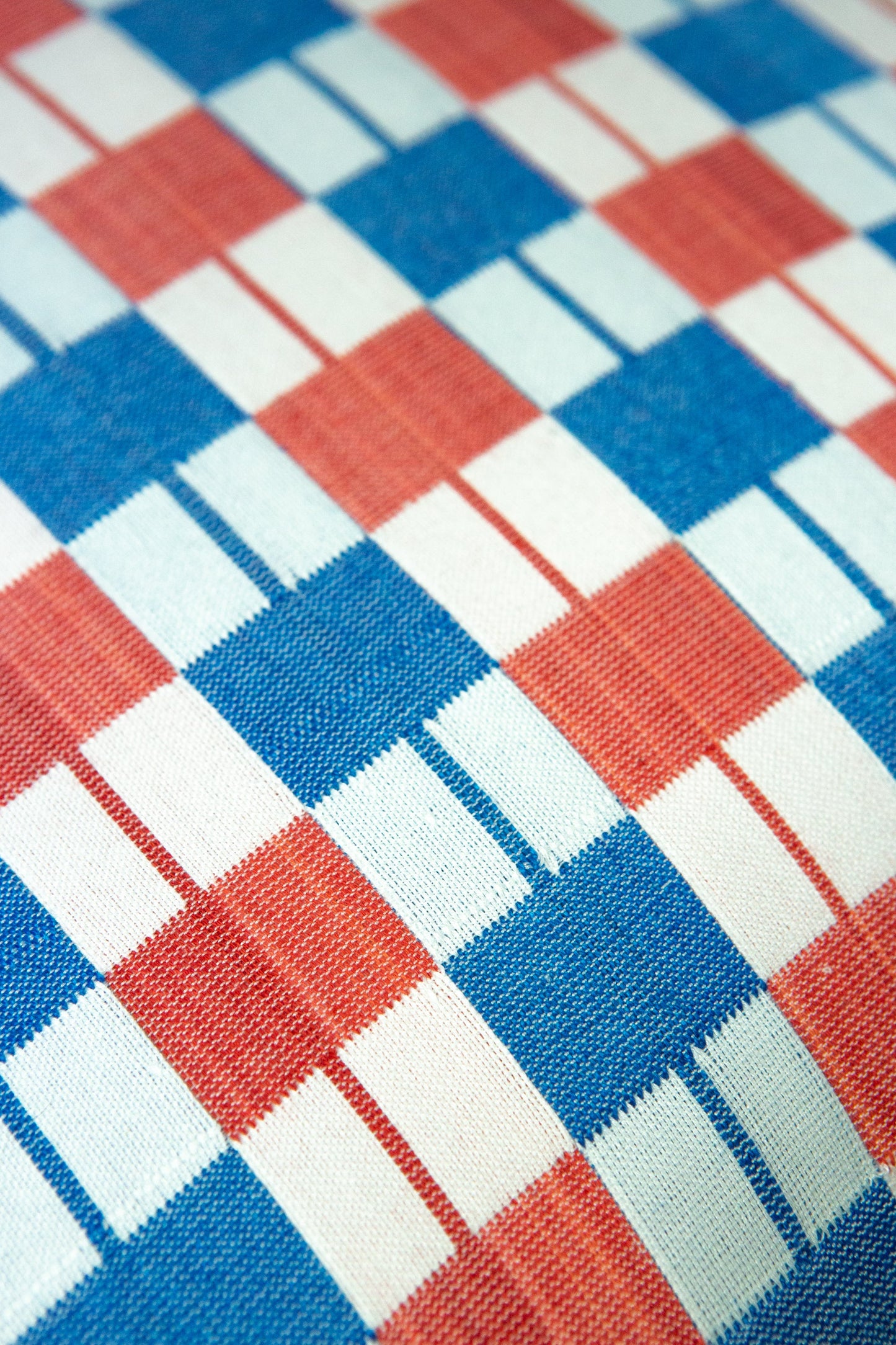 SUJANI PILLOW - RED & BLUE CHECKERED