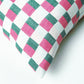 SUJANI PILLOW - GREEN & PINK CHECKERED