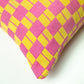 SUJANI PILLOW - YELLOW & PINK CHECKERED