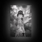 STORMY LIGHTHOUSE CLOSEUP, DRAMATIC SKIES, WEATHERED BEACON, CANVAS PRINT, COASTAL DECOR, DARK NAUTICAL WALL ART, MOODY OCEAN THEME