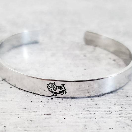 COW CUFF VEGAN STACKING CUFF BRACELET