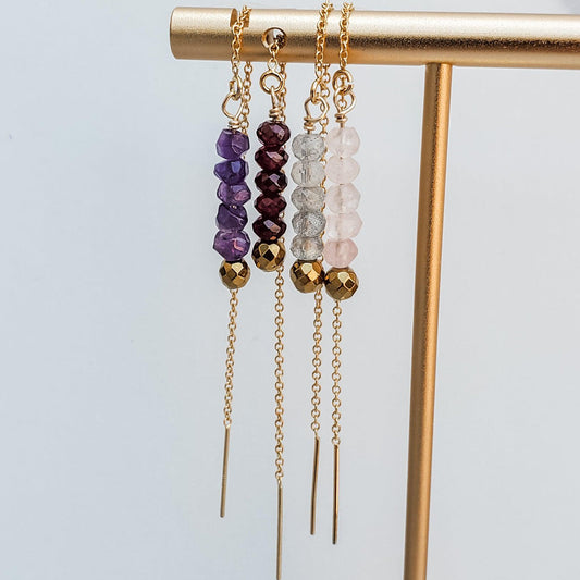 CRYSTAL THREADER EARRINGS
