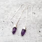 CRYSTAL THREADER LONG DANGLE STATEMENT EARRINGS