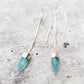 CRYSTAL THREADER LONG DANGLE STATEMENT EARRINGS
