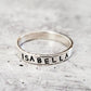 CUSTOM SKINNY SILVER NAME RING
