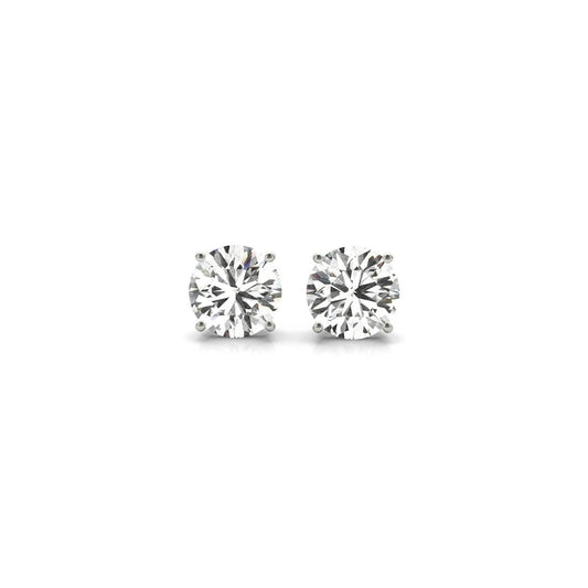 1 1/2 CTTW CERTIFIED IGI LAB GROWN ROUND DIAMOND EARRINGS 14K WHITE GOLD (G/VS2)