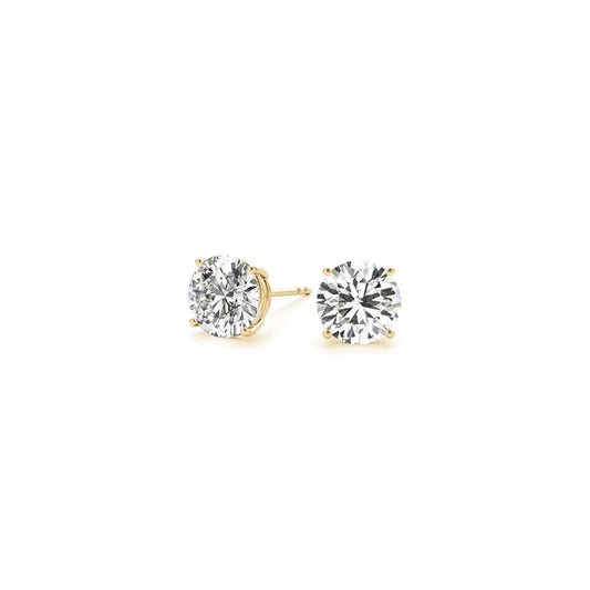 1 1/2 CTTW CERTIFIED IGI LAB GROWN ROUND DIAMOND EARRINGS 14K YELLOW GOLD(G/VS2)