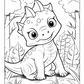50 Cute Dinosaur Coloring Pages – Instant Download PDF