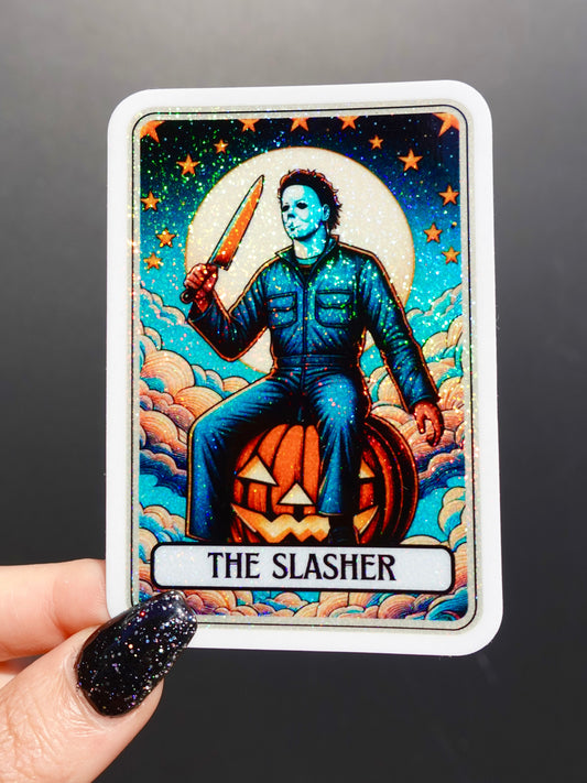 THE SLASHER TAROT HALLOWEEN STICKER