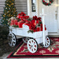 54 Inch Wood and Iron White Display Rolling Cart