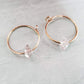 DAINTY HERKIMER CRYSTAL HOOP EARRINGS