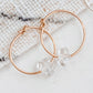DAINTY HERKIMER CRYSTAL HOOP EARRINGS