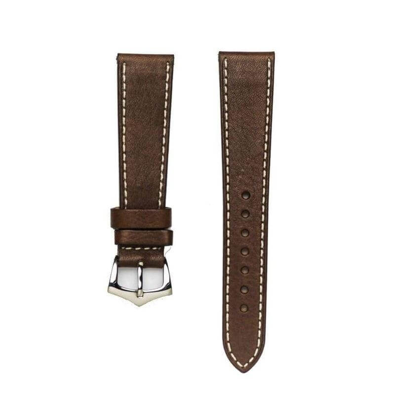 DARK BROWN LEATHER WATCH STRAP