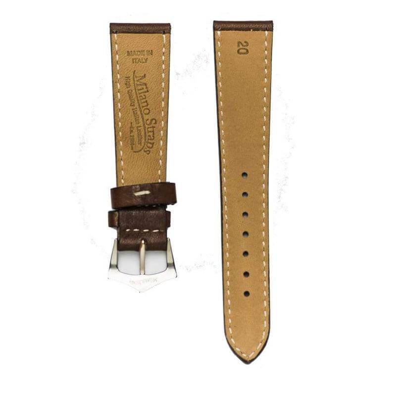 DARK BROWN LEATHER WATCH STRAP
