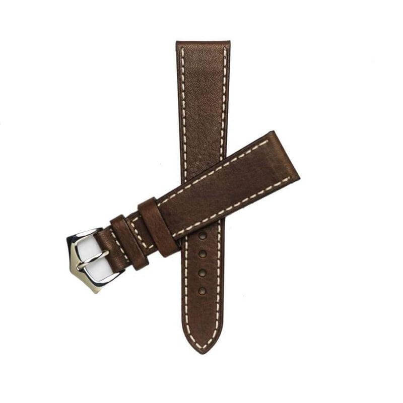 DARK BROWN LEATHER WATCH STRAP