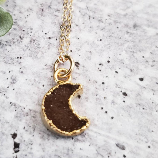 DRUZY MOON LAYERING NECKLACE