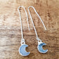 DRUZY MOON THREADER EARRINGS