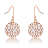 .6 CT ELEGANT CZ PLATED DISK EARRINGS