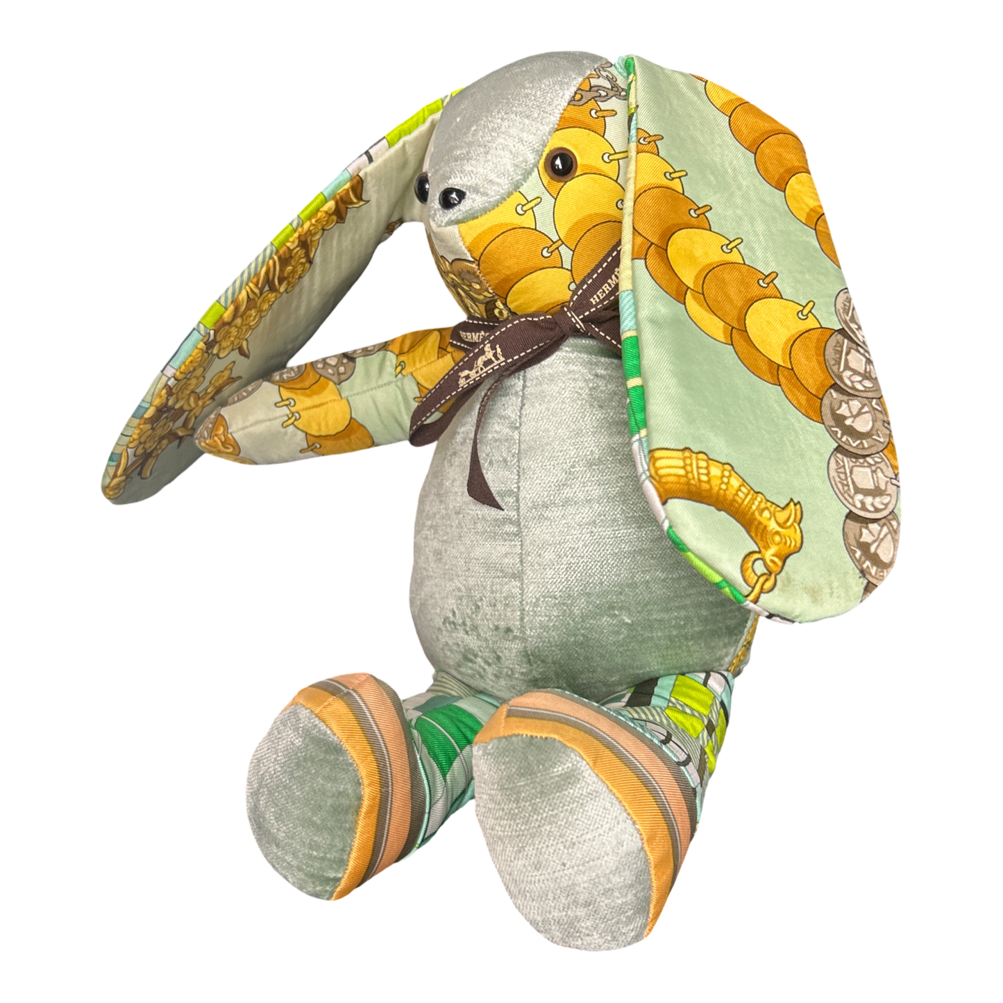 VINTAGE SILK SCARF PATCHWORK BUNNY