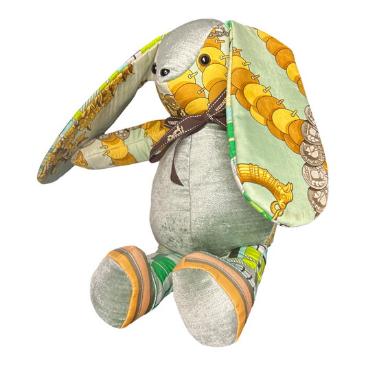 VINTAGE SILK SCARF PATCHWORK BUNNY
